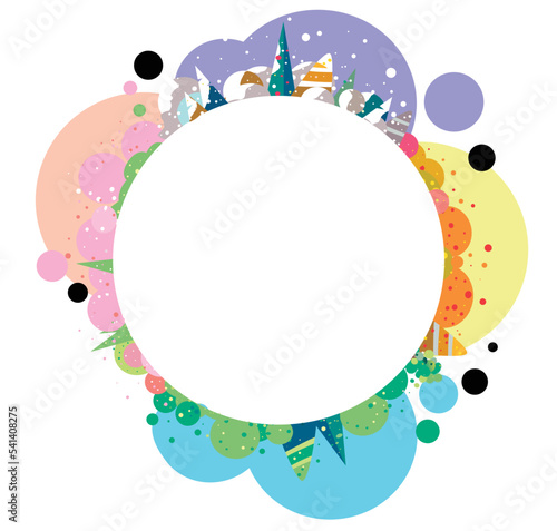 四季をイメージするタイトルバックの背景イラスト03