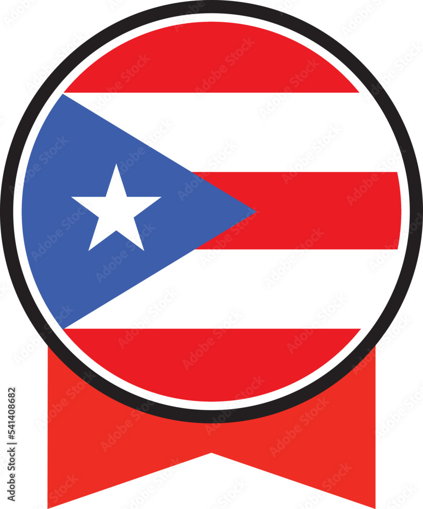 Puerto Rico flag, the flag of Puerto Rico, vector illustration. Puerto Rico flag, the flag of Puerto Rico, vector illustration.