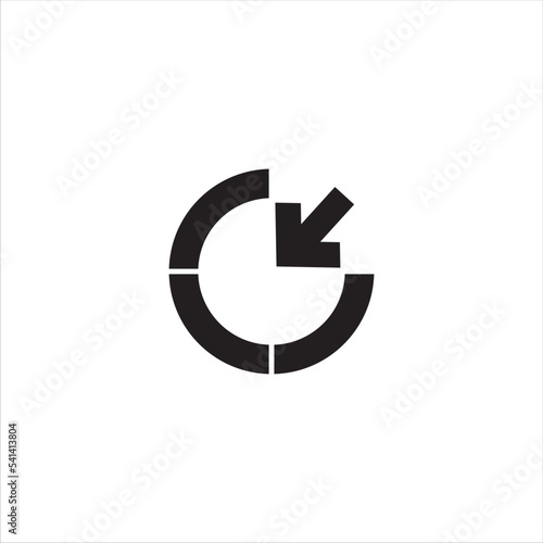 Circle and Arrow Logo Vector 