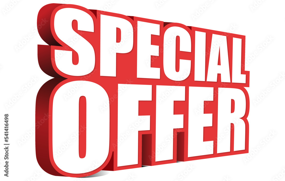 special offer text 3d. special offerr banner. special offer text 3d. special offerr banner.
