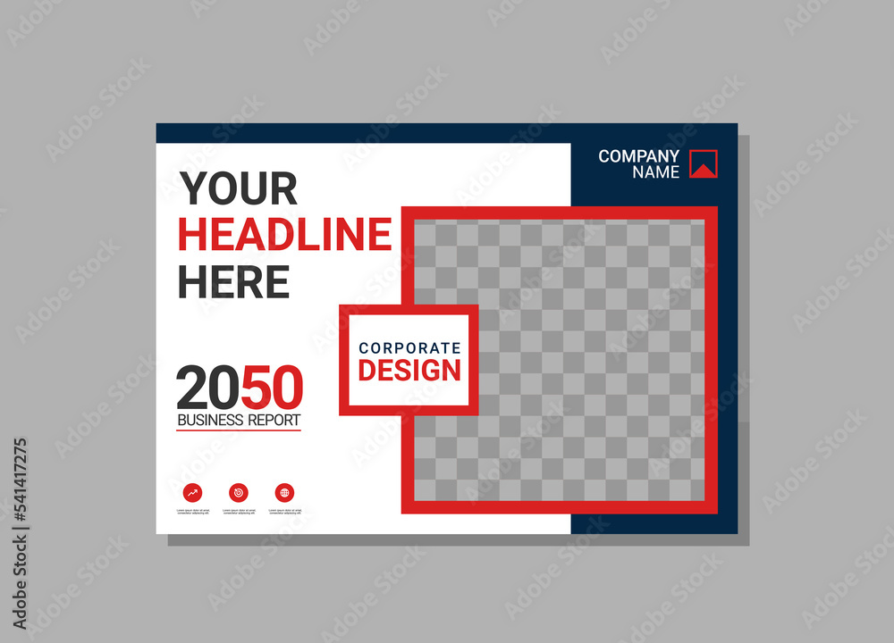 Corporate book cover horizontal design Corporate book cover horizontal design