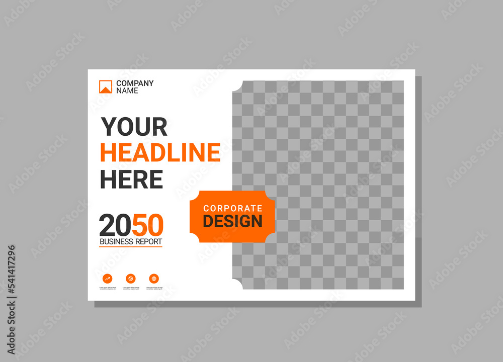 Corporate book cover horizontal design Corporate book cover horizontal design