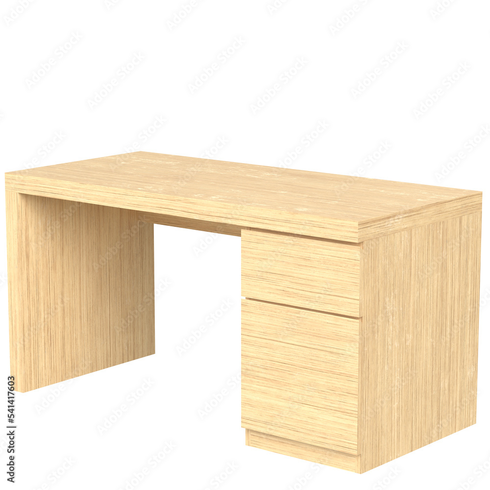3d rendering illustration of a large table desk