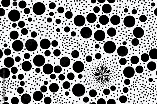 Geometric floral set of seamless patterns. Black and white 2d illustrated backgrounds. Simple illustrations