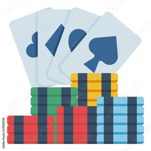 gambling flat icon photo