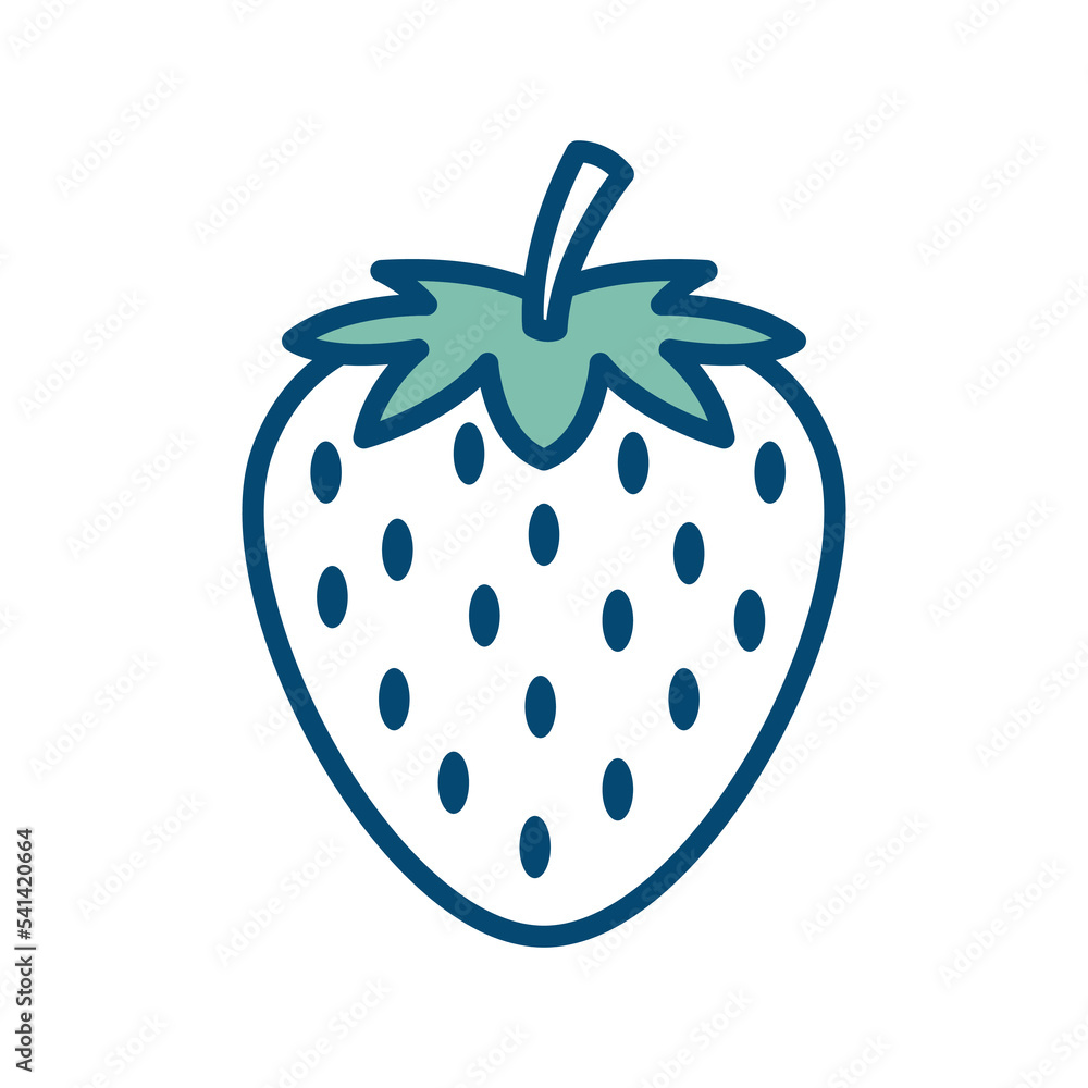 strawberry icon vector design template in white background strawberry icon vector design template in white background