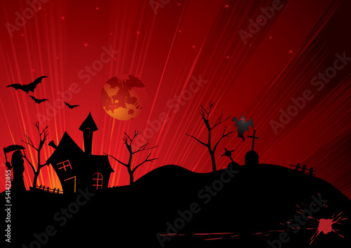 Landscape from halloween nightmares