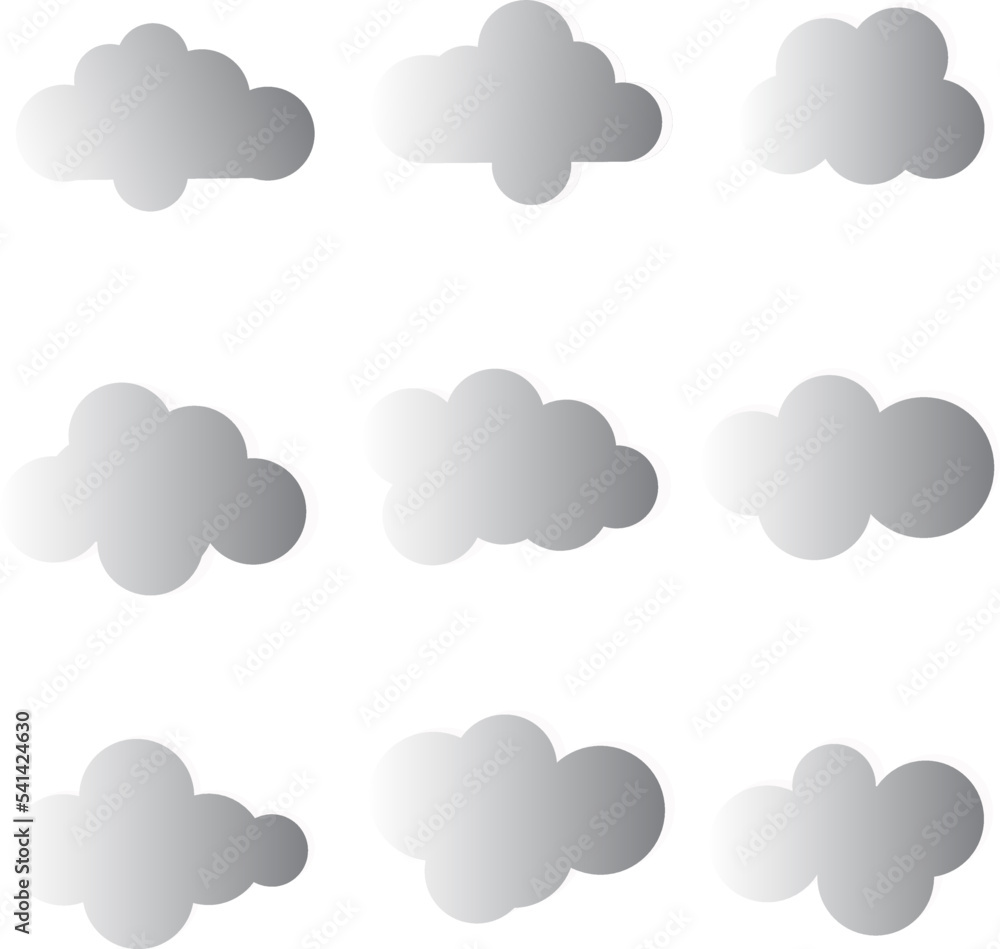 set of clouds set of clouds