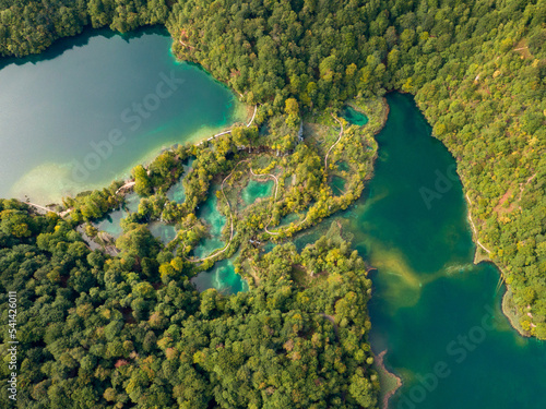 Several waterfalls of one of the most astonishing Plitvice Lakes, Croatia. A truly virgin and wonderful piece of nature.