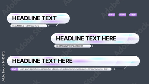 lower third vector design with modern. headline breaking news banner background template.