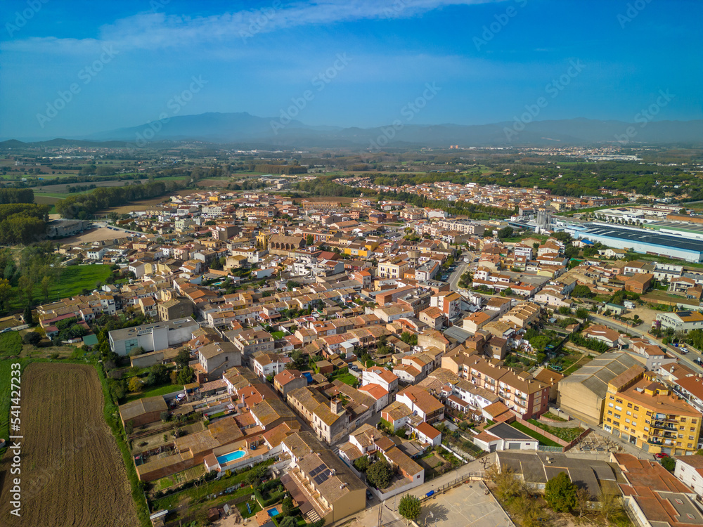 aerial shoots of sils in catalunya costa brava girona