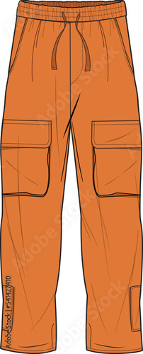 MAN AND BOYS CARGO JOGGER TROUSER WITH BOTH SIDE POCKETS VECTOR