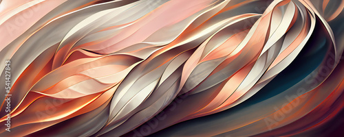 Panorama header with abstract organic lines and shapes as wallpaper