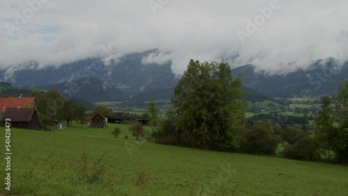 farm house and Bosruck mountain in Spital am Pyhrn photo