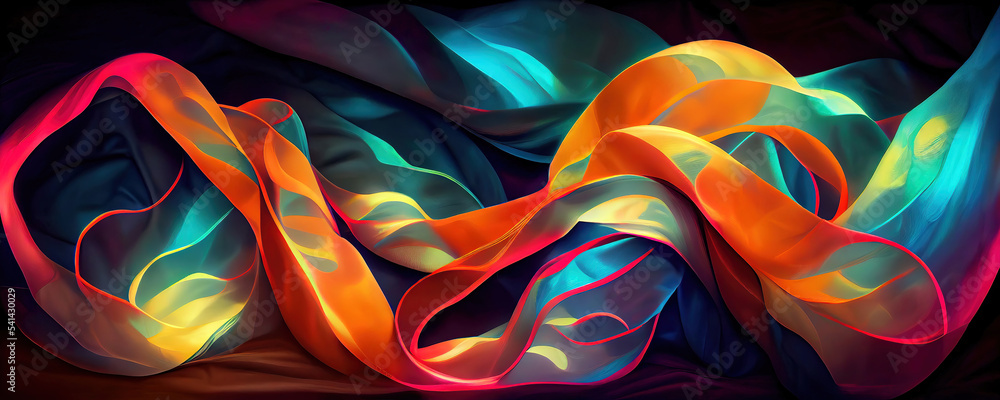 Abstract organic lines and shapes as panorama wallpaper background