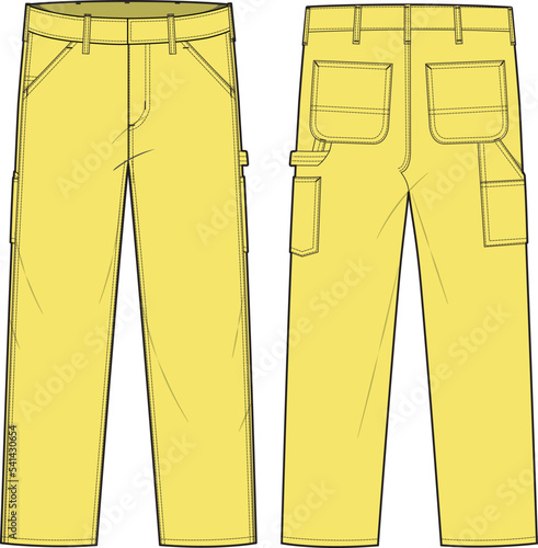 WORK WEAR UNIFORM PANT FOR WORKERS VECTOR 
