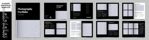 Multipurpose Modern Portfolio Design Template, Portfolio Layout, Black Photography Portfolio Editorial Template, Black Photography Portfolio, Minimal Magazine Design, Fashion and Look Book Portfolio