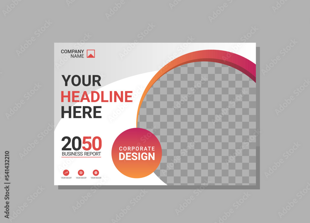 Corporate book cover horizontal design Corporate book cover horizontal design