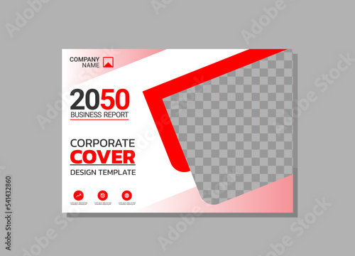 Corporate book cover horizontal design