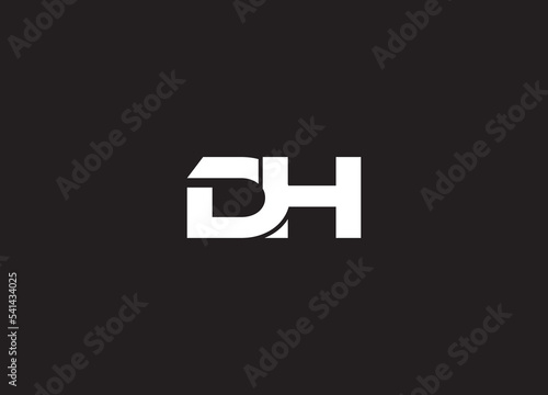 letter DH logo design vector template logo design