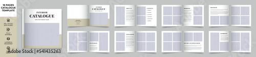 Modern Square Interior Design Catalogue Layout, Product Catalog, Catalog Design, Minimal Magazine Design, Brochure Design, Fashion and Multipurpose portfolio, Photo Book Design