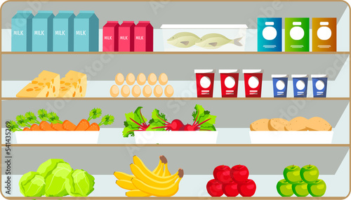 Grocery store online illustration