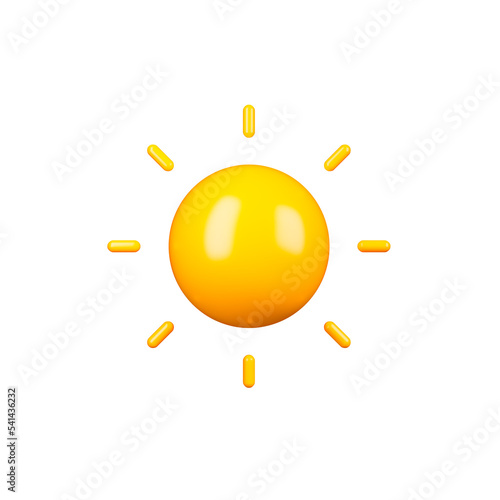 Wallpaper Mural 3d sun icon 3d render illustration Torontodigital.ca