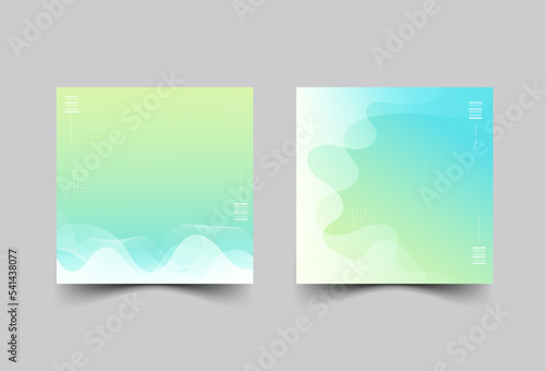 modern abstract social media post, bright green gradation and wave effect