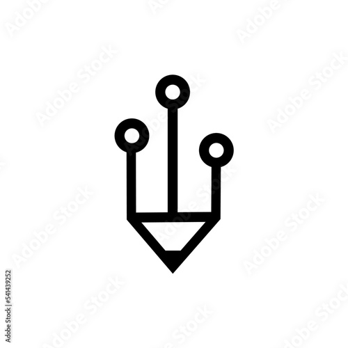 Icon graphic design digital pen