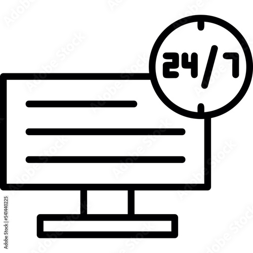 Obraz na płótnie 24 7 Monitoring Icon w salonie