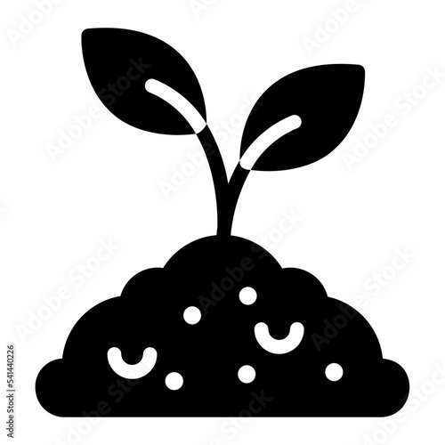 plant glyph icon