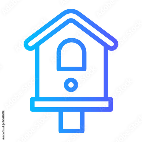 birdhouse gradient icon
