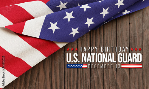 United States National Guard birthday is observed every year on December 13, to show appreciation for the U.S. national guards. 3D Rendering photo