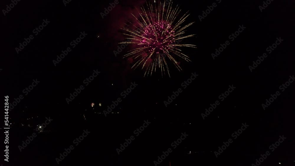 Drone of epic firework show Drone of epic firework show