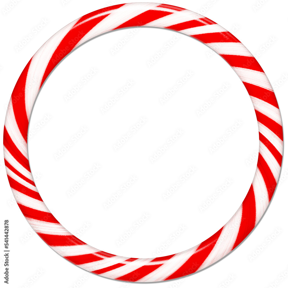 Christmas candy cane wreath in round shape, realistic , isolated. Christmas candy cane wreath in round shape, realistic , isolated.