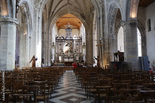 Eglise Notre Dame de Calais, intérieur de l'église, ville de Calais, département du Pas de Calais, France