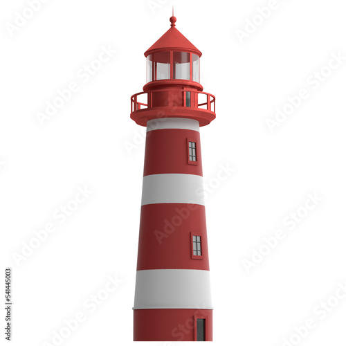 3d rendering illustration of a lighthouse photo