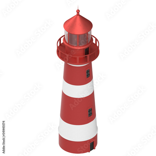 3d rendering illustration of a lighthouse