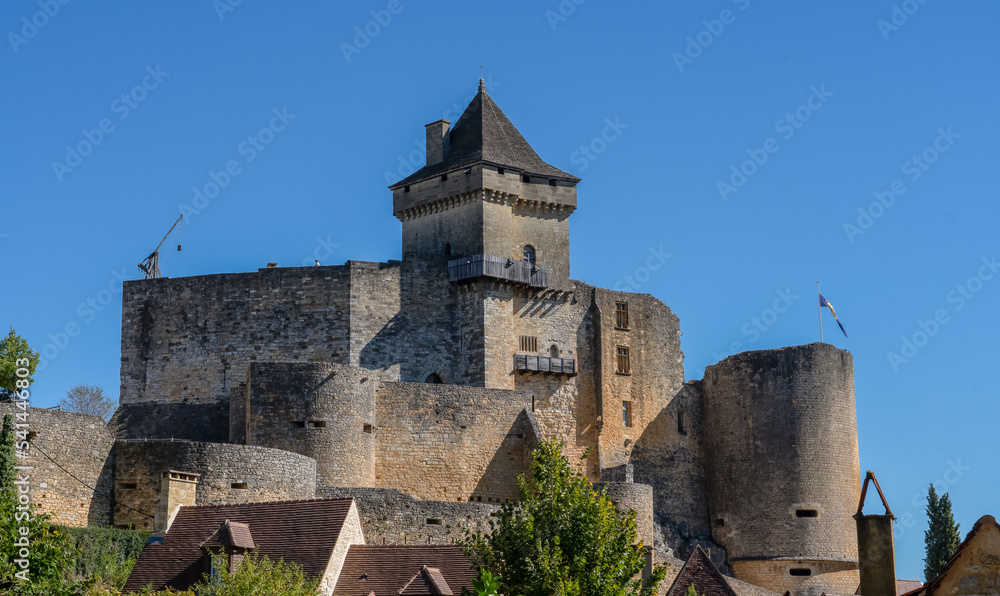 Castelnaud-la-Chapelle, 13th century Chateau castle on the Dordogne river, France