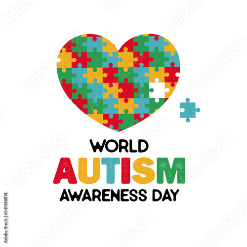 Autism world day awareness. autism logo design, autistm day puzzle design.