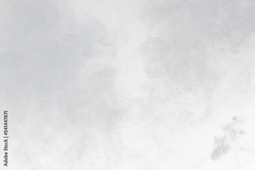 Fototapeta premium Dense Fluffy Puffs of White Smoke and Fog on black Background, Abstract Smoke Clouds, Movement Blurred out of focus. Smoking blows from machine dry ice fly fluttering in Air, effect texture, png