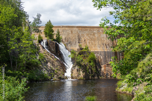 Forestville Dam and waterfall  Michigan  USA