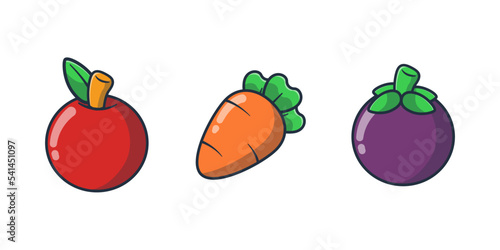 cute fruit illustration design. vector illustration design