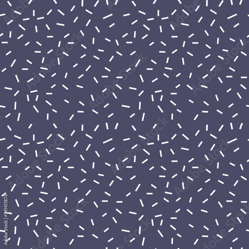 Vector abstract confetti seamless pattern navy blue lines colors minimalistic background 