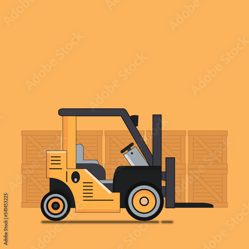 forklift loader and truck