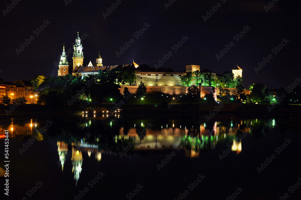 Wawel Castle, Kraków, Poland, Europe Night photography