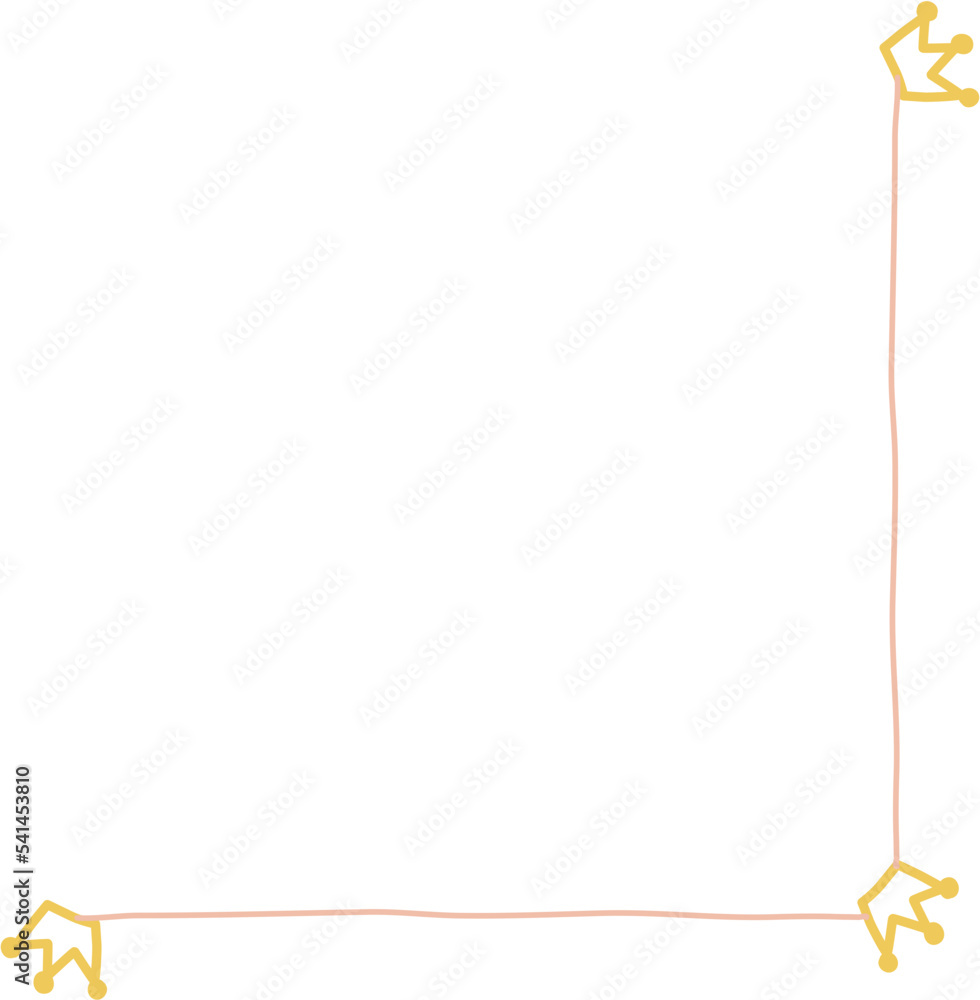 Obraz premium Colorful Cute Corner Doodle Vector Illustration