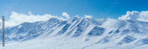 snow covered mountains