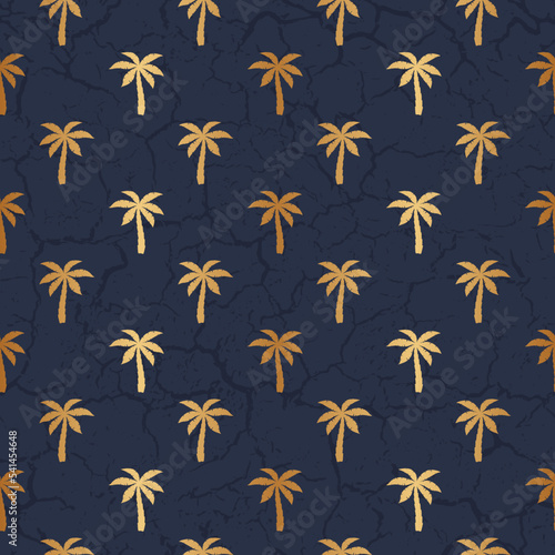 Palm seamless pattern. Abstract palm trees background. Modern palmtree texture. Repeated contemporary backdrop. Repeating coconut tree wallpaper for design prints. Repeat patern. Vector illustration