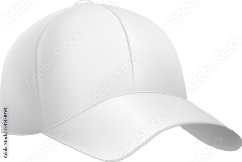 Realistic baseball cap. White blank brand mockup